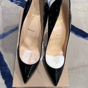 Christian Louboutin Patent Black Pigalle Follies 100